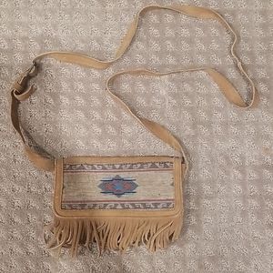 Minnetonka leather fringe purse